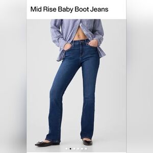 BNWT GAP Mid Rise Baby Boot Jeans